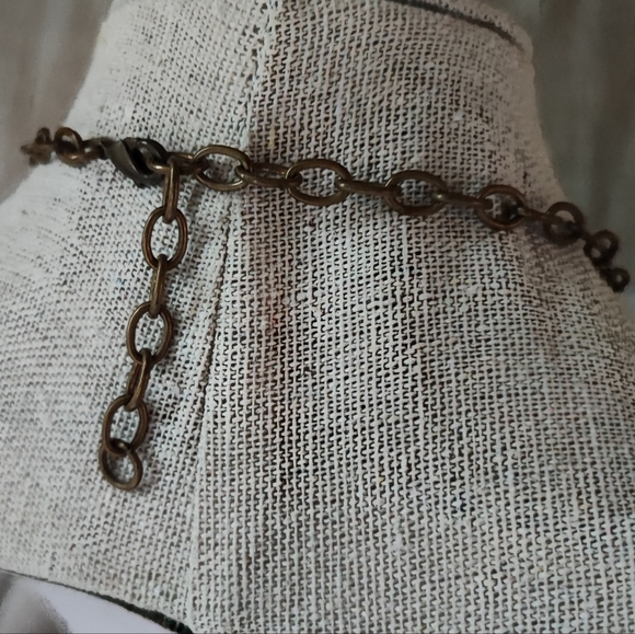 Mosaic Tiled Sheet of Abalone Matte Hardware and Chain Necklace - Picture 9 of 11